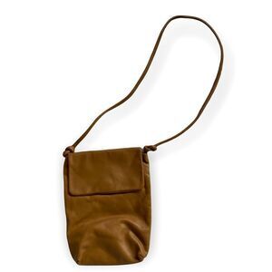 Genuine Leather Made in Italy brown shoulder bag
